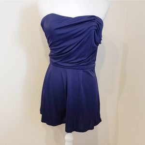 Top Shop Strapless Purple/Blue Romper
